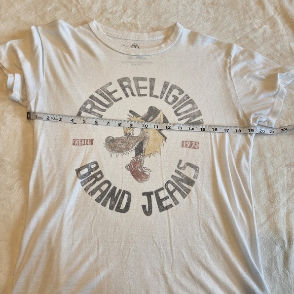 True Religion Brand Jeans Wolf Face Shirt Mens Large Vintage Rebel 1971 - Picture 10 of 12